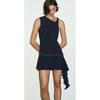 Za Export New Arrival Women's Clothing ZR Fashion Style Fashion All-Match Rivet Ornament Asymmetric Short Dress 4661248