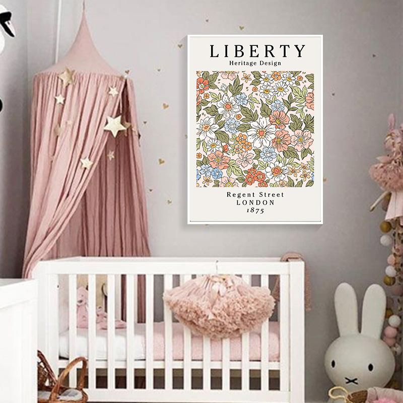 Simple Nordic Small Fresh Art Abstract Flowers and Flowers Poster Porch Living Room Decoration Painting