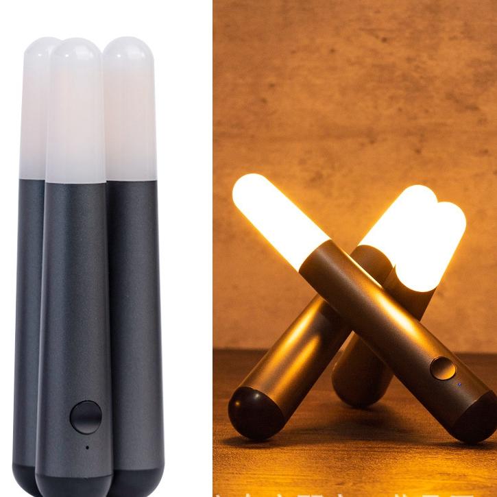 Led Night Light For Bedroom Camping Lamp Bar Desktop Atmosphere Light Rechargeable Button Switch Rotatable Table Lamp