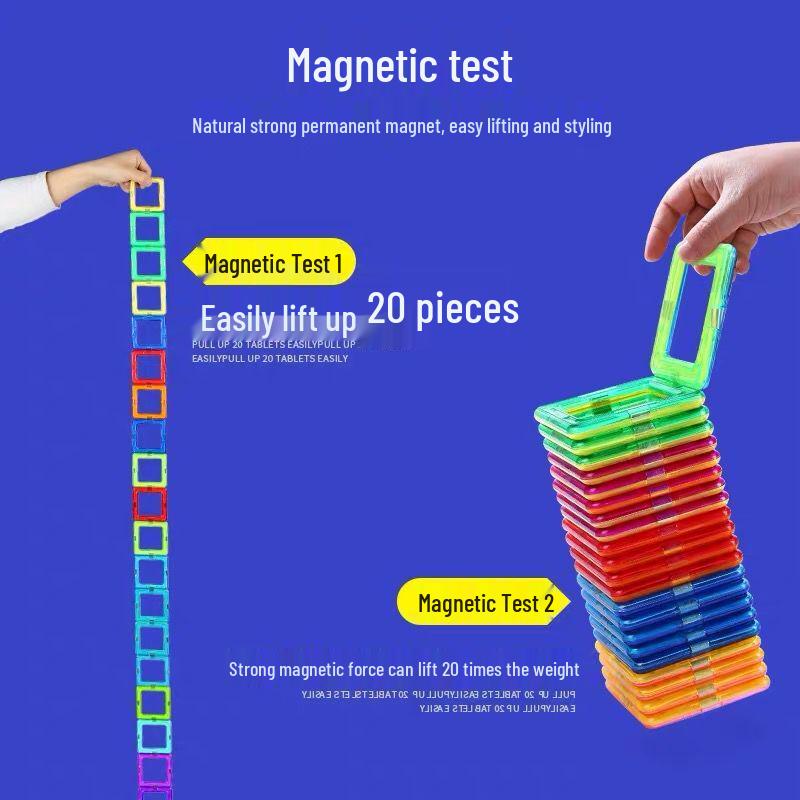 Large Magnetic Tiles Building Blocks Set for Kids - DIY Educational Toy