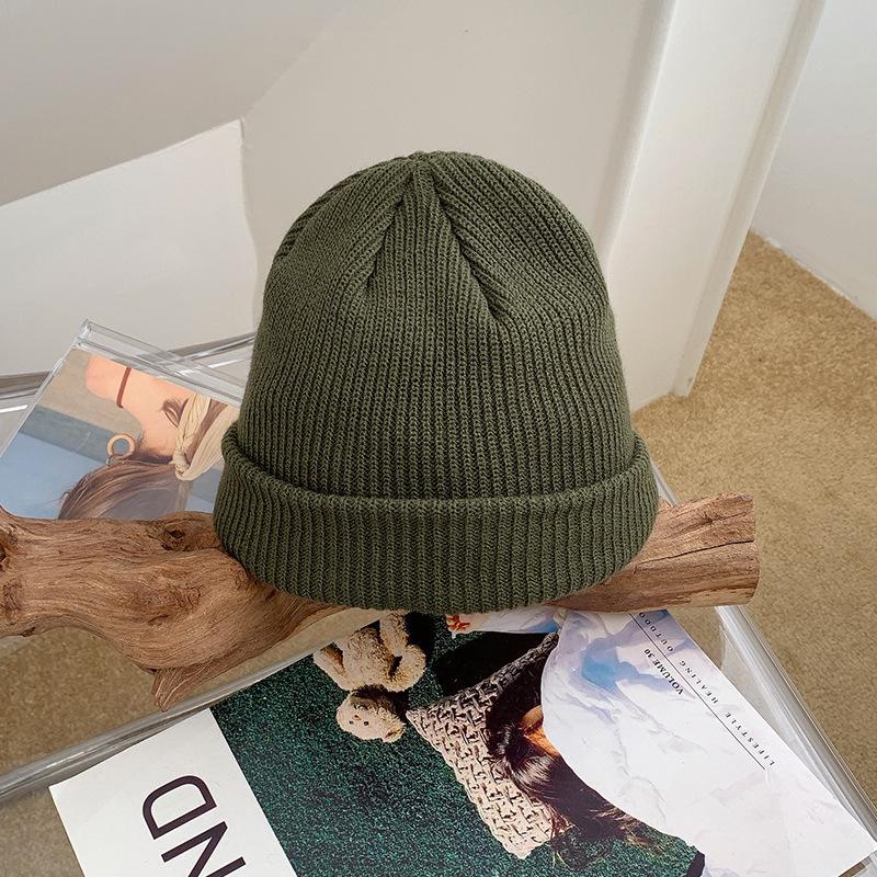Women's Winter Wool Hat Trendy Korean Pullover Hat Versatile Cold Hat Korean Version Japanese Warm Confinement Knit Hat Autumn and Winter