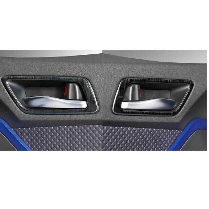 For Toyota CHR CH-R 2018-2022 Black Steel Inner Door Handle Lock Frame Trim 4pcs