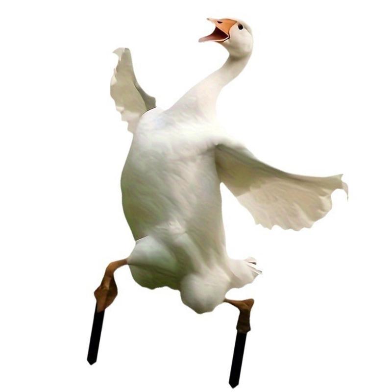 Acrylic Geese Garden Stakes Decoration Elegant Geese Decorative Stakes for Outdoor Garden and Patios Ornament