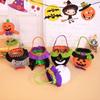 Spooky Design Pumpkin Candy Bag Velvet Material Kids Candy Bag  Trick Or Treat Event