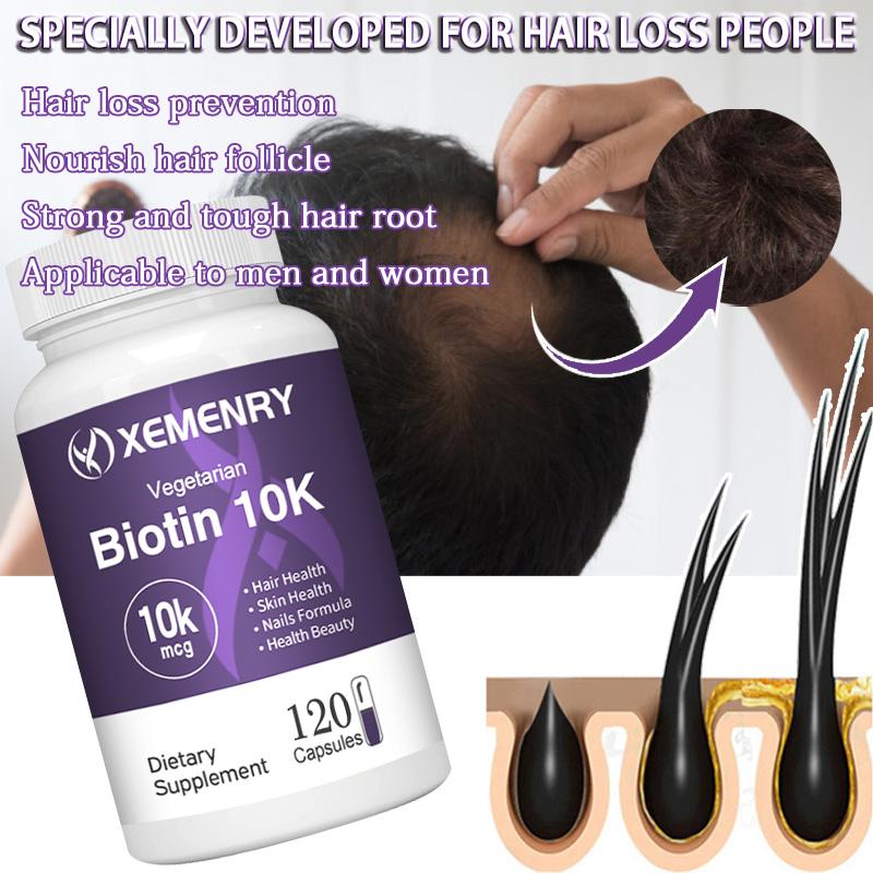 Xemenry is a biotin and coconut oil supplement that supports hair, skin, and nail health. Suitable for adults.