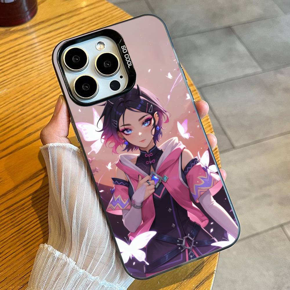 Game C-CLOV-ES V-ValorantES Phone Case For iPhone 16 17 15 14 12 13 Pro Max Black Candy Matte Shockproof Cover