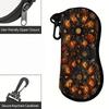 2D-Vintage Golden Floral Pattern Sunglasses Case, Embossed Mandala Flower Eyeglasses Storage Holder, Luxury Protective Eyewear Pouch for Women Travel