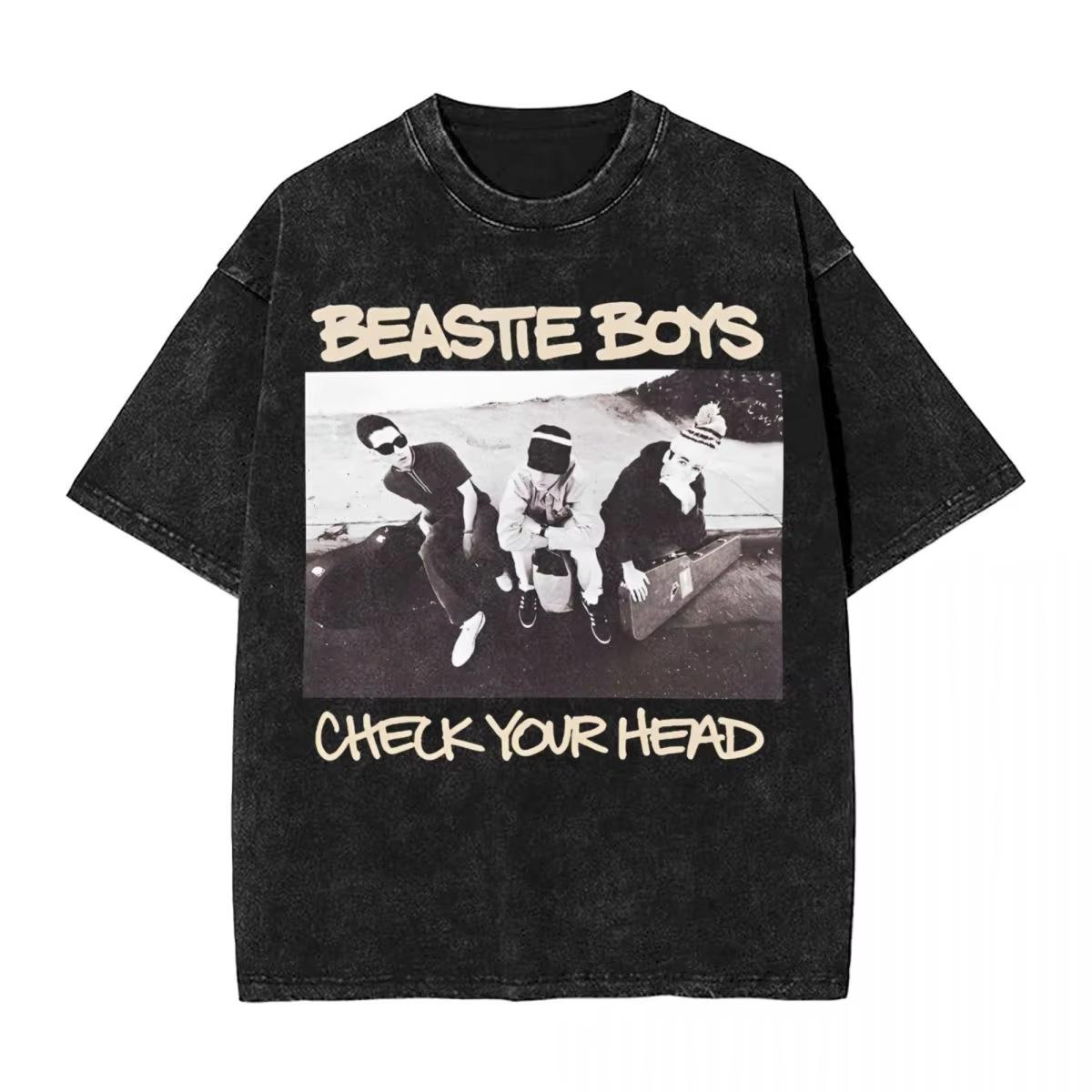 

Вінтажна футболка Чоловіча Жіноча Beastie Boys Прана футболка Американський гурт Хараджуку Футболка з коротким рукавом Вуличний одяг Топ L