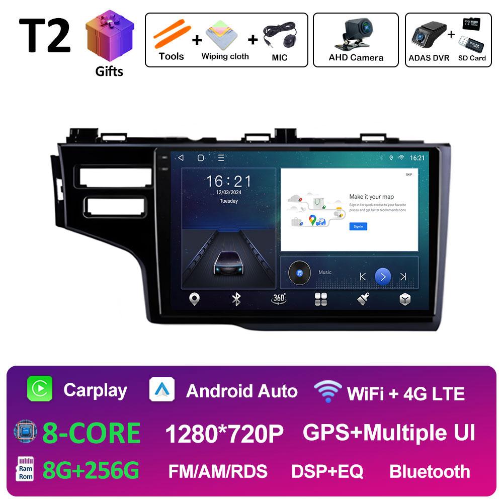 Car Video Multimedia Audio Player Left Hand Drive For Honda Fit Jazz 2014 2015 2016 2017 GPS Navigation Wireless Carplay No 2din