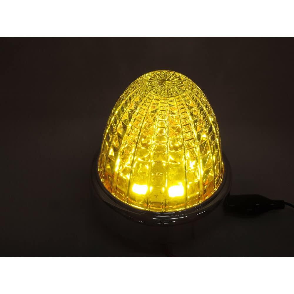 Japan Body Parts Truck Accessories JB Gekikou LED Crystal HP Marker 2, Clear/Yellow, 12/24V Compatible, LSL-211Y