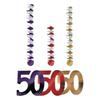 Amscan Foil Cut Out 50th Hanging Decoration (Pack of 3)