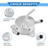 Engine Oil Cooler Compatible for Honda Civic 2006-2011, Durable Aluminum Alloy Silver Tone Transmission Oil Cooler