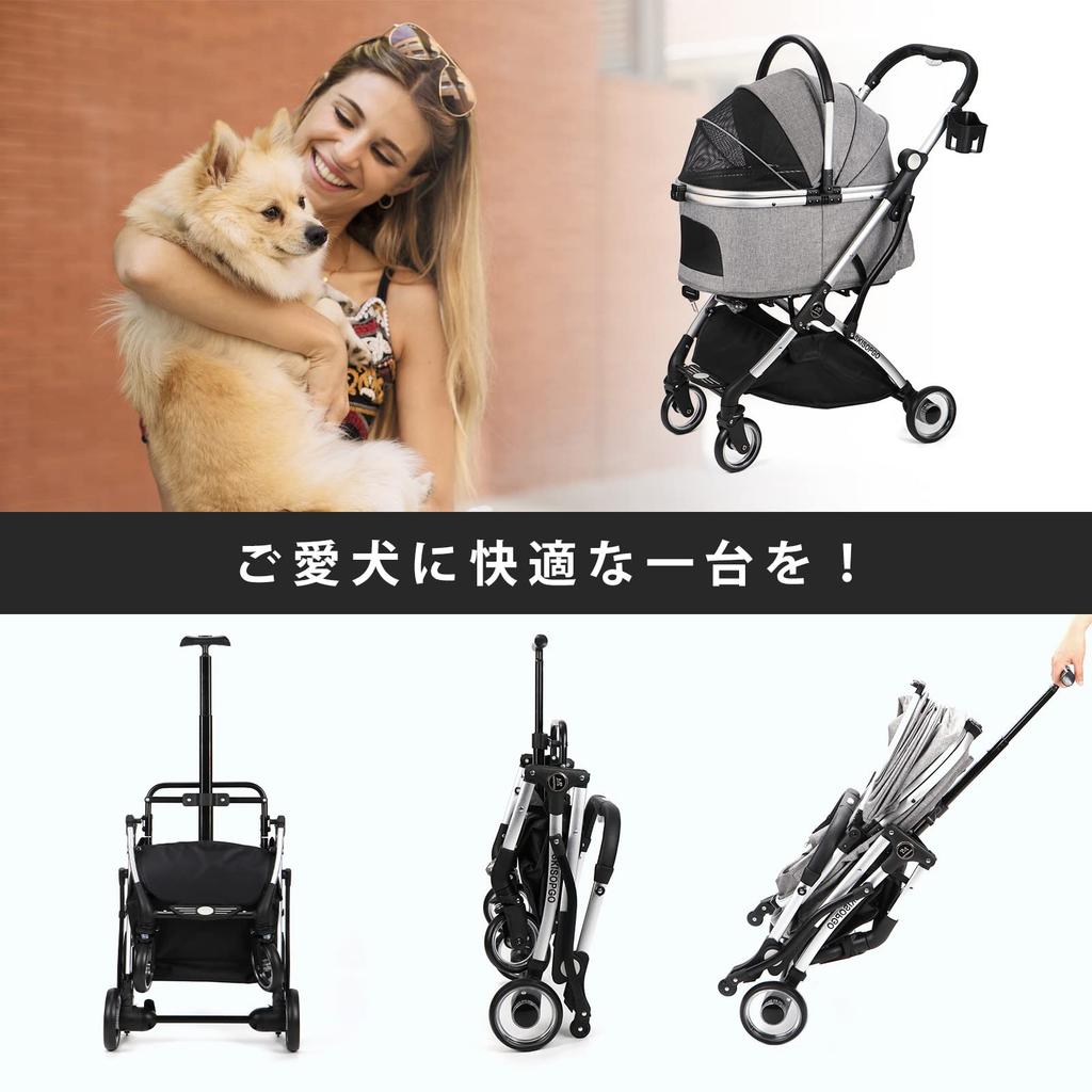 SKISOPGO Pet Pet Storage Dog Cat Pet Carrier Easy Multifunctional Dog Stroller for Small for Senior 20kg Weight Detachable Pet Cart Cart, Stroller,