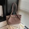 Suede Bag Women's Large Capacity Autumn and Winter Niche Retro Shoulder Bag Portable Tote Bag
