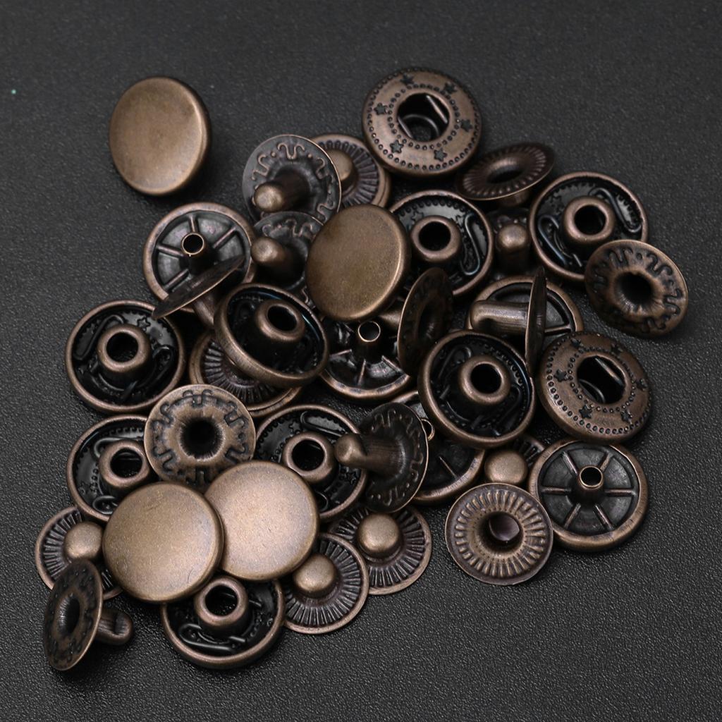 Brass  Button Snap Easy To Installed Beautiful Appearance Practical  Covered Button Kit Luggage for Clothes