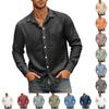Men's Loose Fit Long Sleeve Shirt Classic Collar Button Down Shirt Casual Vintage Style Breathable Fabric Suitable for Work Outdoor Daily Wear