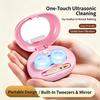 1 Set Portable Contact Lenses Case Contact Lenses Cleaner Ultrasonic With Removable Box Remove Tear Protein Cleaning Machine