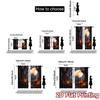 Set Of 2 Flat Printing Curtains Without Rod Halloween Path Popular Window Curtain Prints Art Deco With Light Filtering Polyester