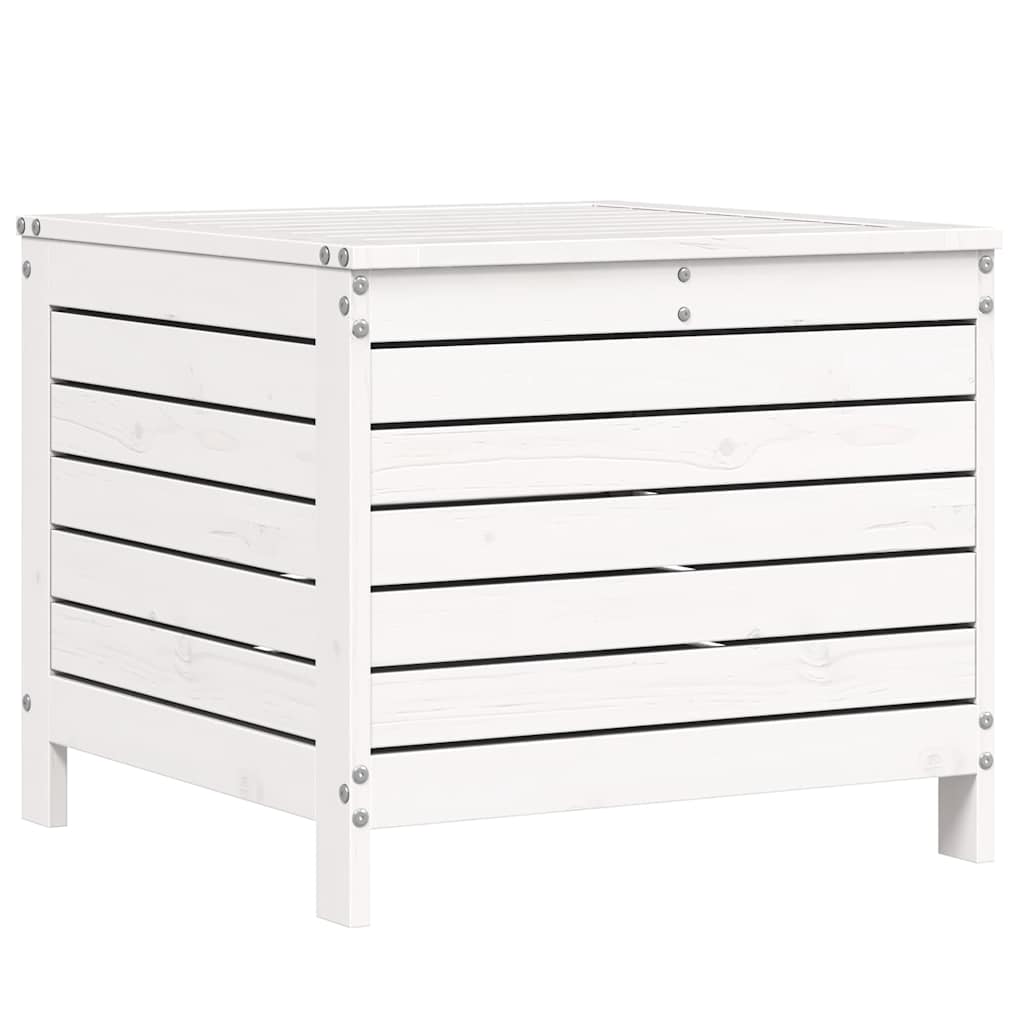 6 Piece Garden Sofa Set White Solid Pine Wood