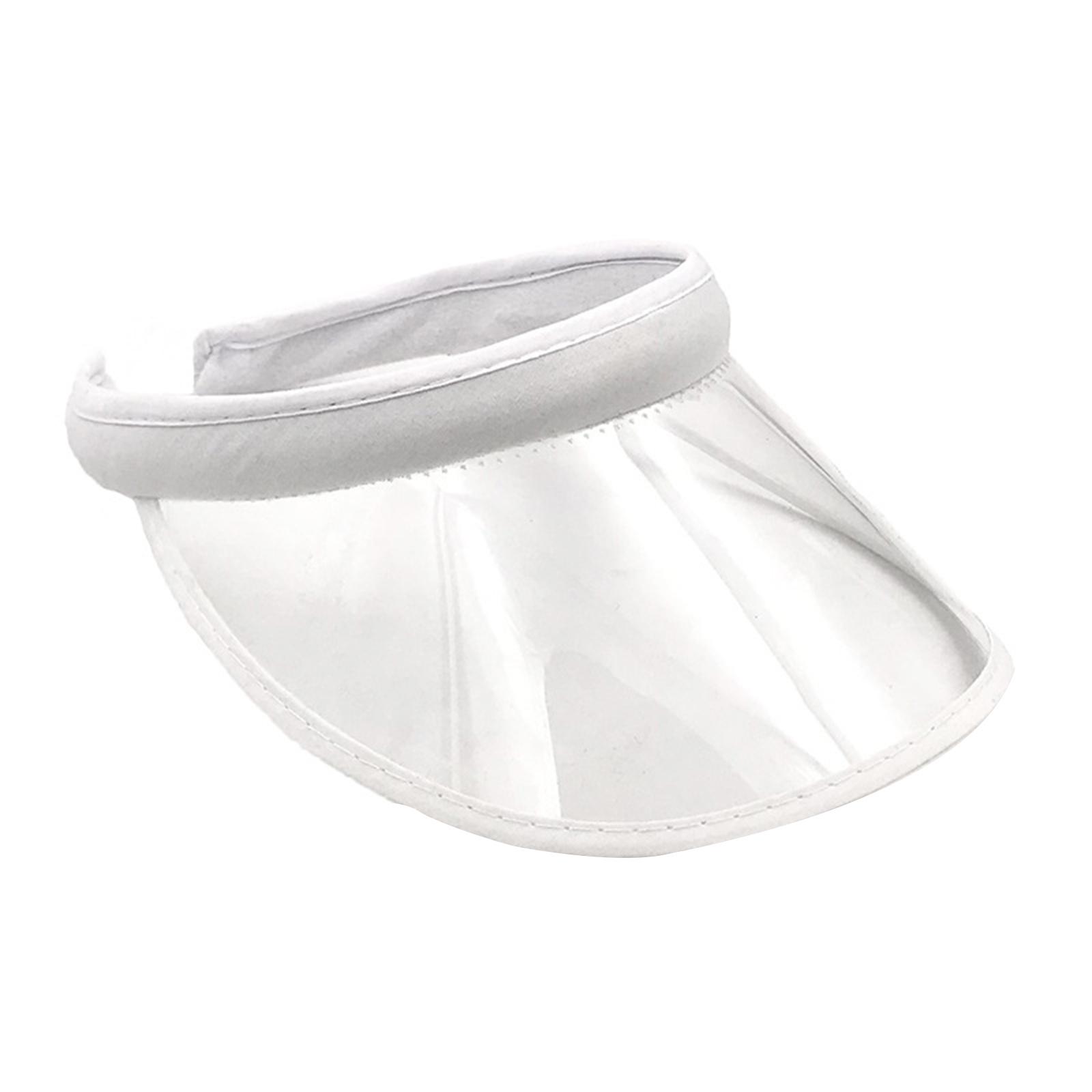 

Clear Colored Plastic SunVisor Uv Golf Visors Summer SunVisor SunHat Women Visors Hat Clear Visors Hat Sunscreens Hat белый
