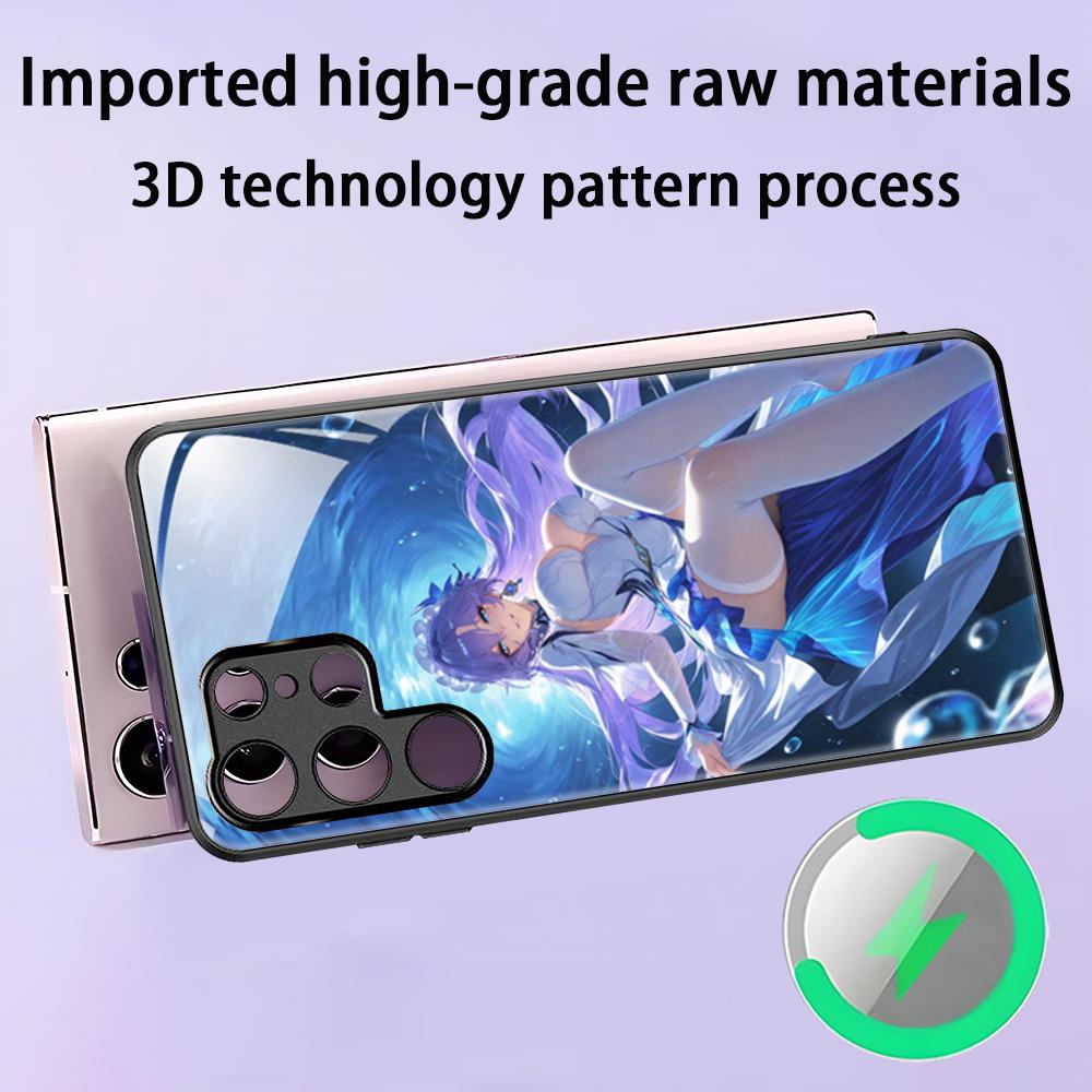 Game Wuthering Waves Cantarella New Phone Case For Samsung S25 S24 S23 S22 S21 S20 Plus Ultra Note20 Glass Magnetic Case