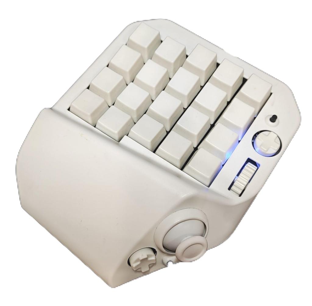Compatible Gaming Keyboard with Joystick and Wheel MH-Device USB-C MH-Delta 41-Key One-Handed (Standard - White)