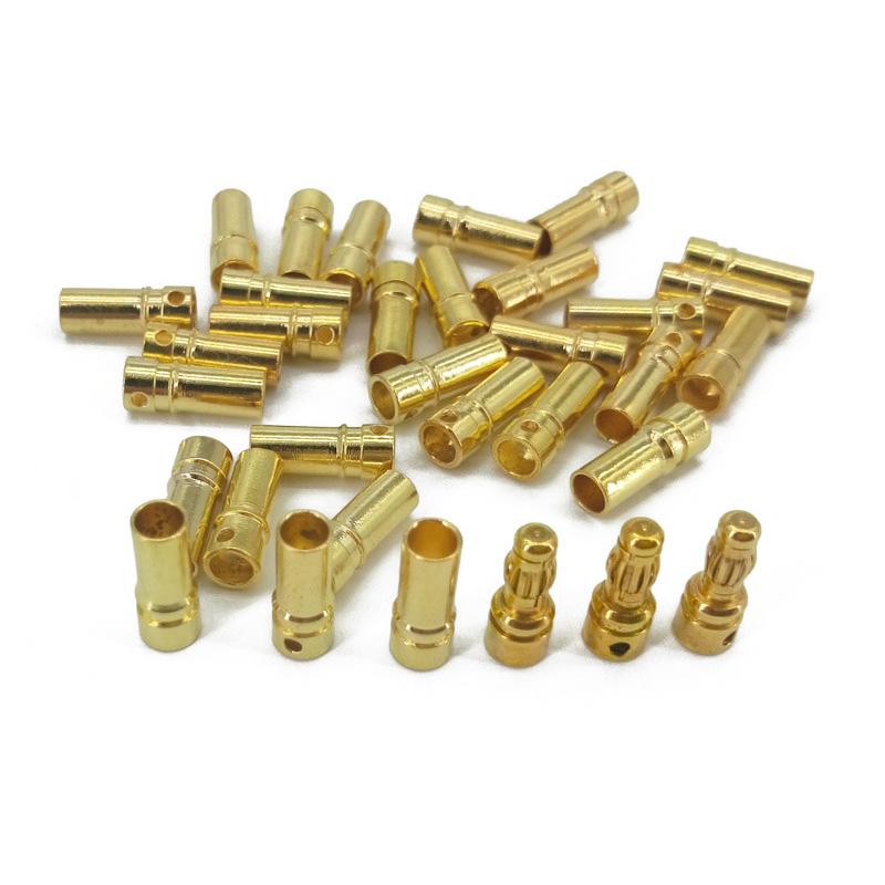 10pair/lot 2.0mm 3.0mm 3.5mm 4.0mm 5.0mm 5.5mm 6.0mm 6.5mm 8.0MM Gold Bullet Banana Connector Plug for ESC Lipo RC Battery Motor