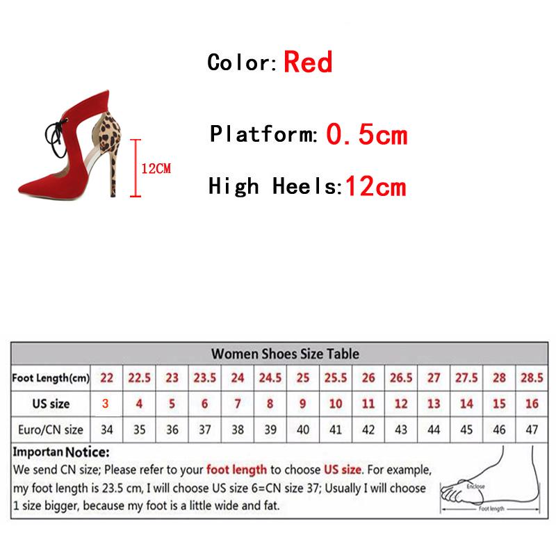 Fashion Cross-Tied Women Pumps Sandals Sexy Pointed Toe Wedding Stripper High Heels Leopard Print Stiletto Shoes Mules