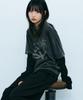 GAKKAI UNIONS Noise Pigment Layered Long Sleeve Charcoal