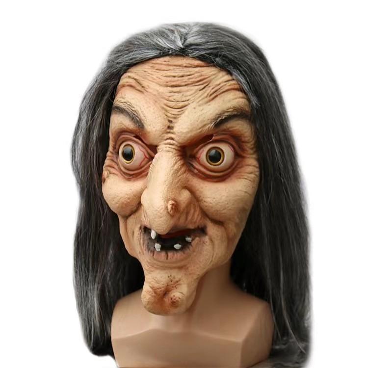 Witch Face Latex Mask Halloween Party Horror Costume Accessory And Prop Decor