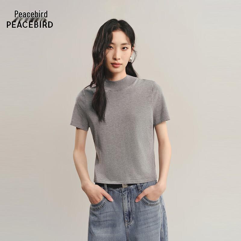 Taiping Bird Women s Loose-Fit Short-Sleeve Round Neck Sweater S