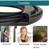 D Shape EPDM Foam Rubber Seal with Tape, Self-Adhesive Rubber Weather Stripping for Boat, Auto, RV, Marine, Garage Doors/Window and More, W:0.5";