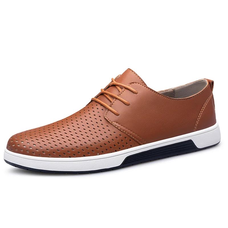 Genuine Leather Men Casual Shoes Hot Sale Man Loafers Soft Moccasins Breathable Slip On Driving Shoes New Leisure Walk Sneakers