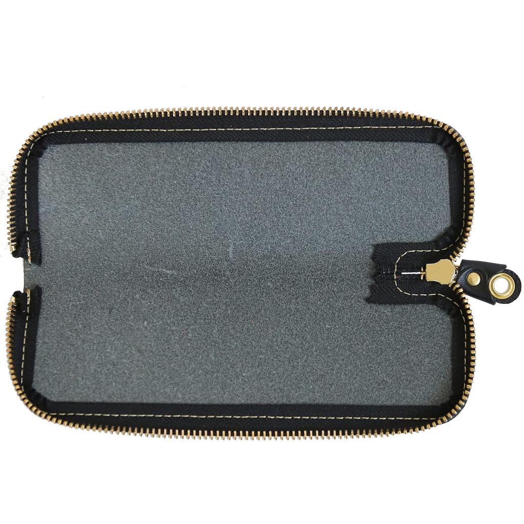 Pen leather Porco Tochigi genuine black case, brand, Rosso, tray, leather, leather, simple, men's, women's, [sokunou]