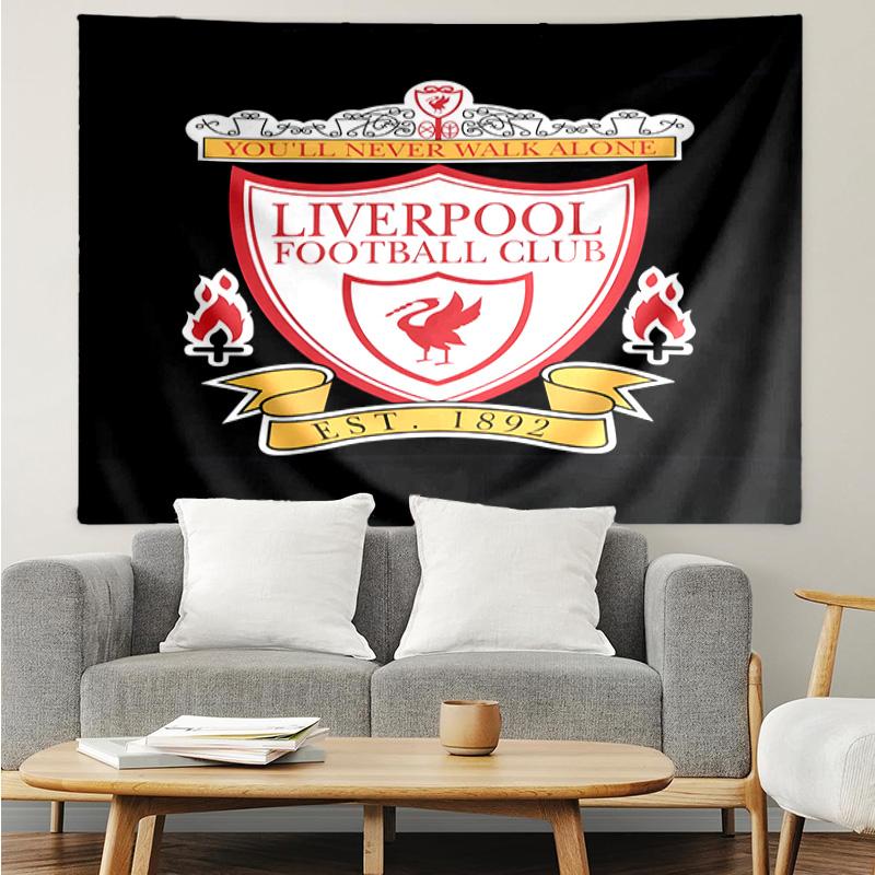 Football Club Emblem Printed Printed Tapestry, for Bedroom,Livingroom, dormitory, Large Wall Decor, Fabric Decor Fan Birthday Gifts