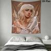 Billie Eilish Wall Tapestry Aesthetic Wall Hanging Printed Fabric Blanket Decorative Tapestries for Bedroom Living Room Home Decor