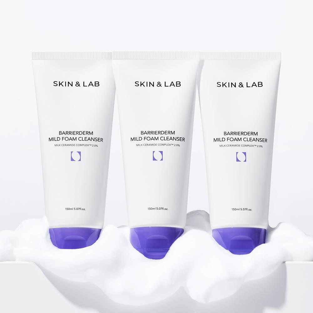 SKIN&LAB Barrierderm Mild Foam Cleanser Hydrating Balancing 150ml Facial Cleanser Daily Skincare