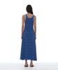 PARTIMENTO WOMEN Pwc Overlay Sleeveless Maxi Dress_Blue Stripe