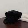 Suede pleated flat-top equestrian hat, new vintage vintage newsboy hat, casual versatile face-enhancing baseball cap