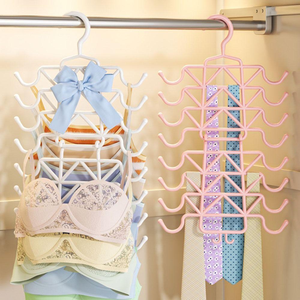Traceless Multi-Layer Bra Hanger Non-Slip Curved Hook Scarf Rack Sturdy Multi-Functional Vest Organizer Wardrobe Space