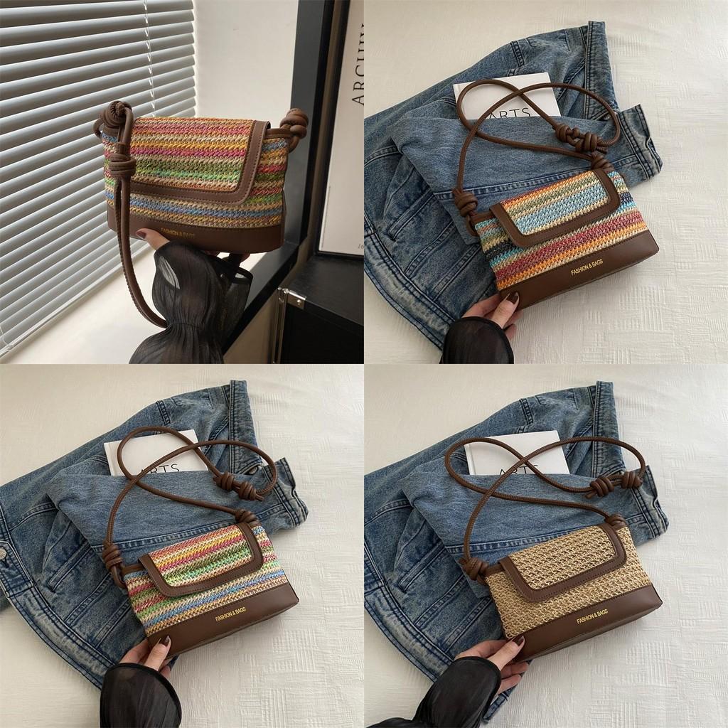 Stylish Retro Small Square Bag For Summer 2024 In Green Blue And Khaki For Trendy Everyday Use