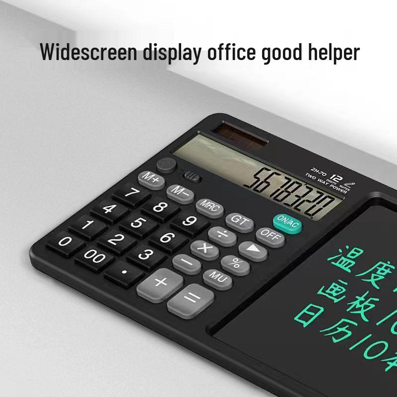 High-Brightness XL Screen Desktop Calculator with Writing Pad