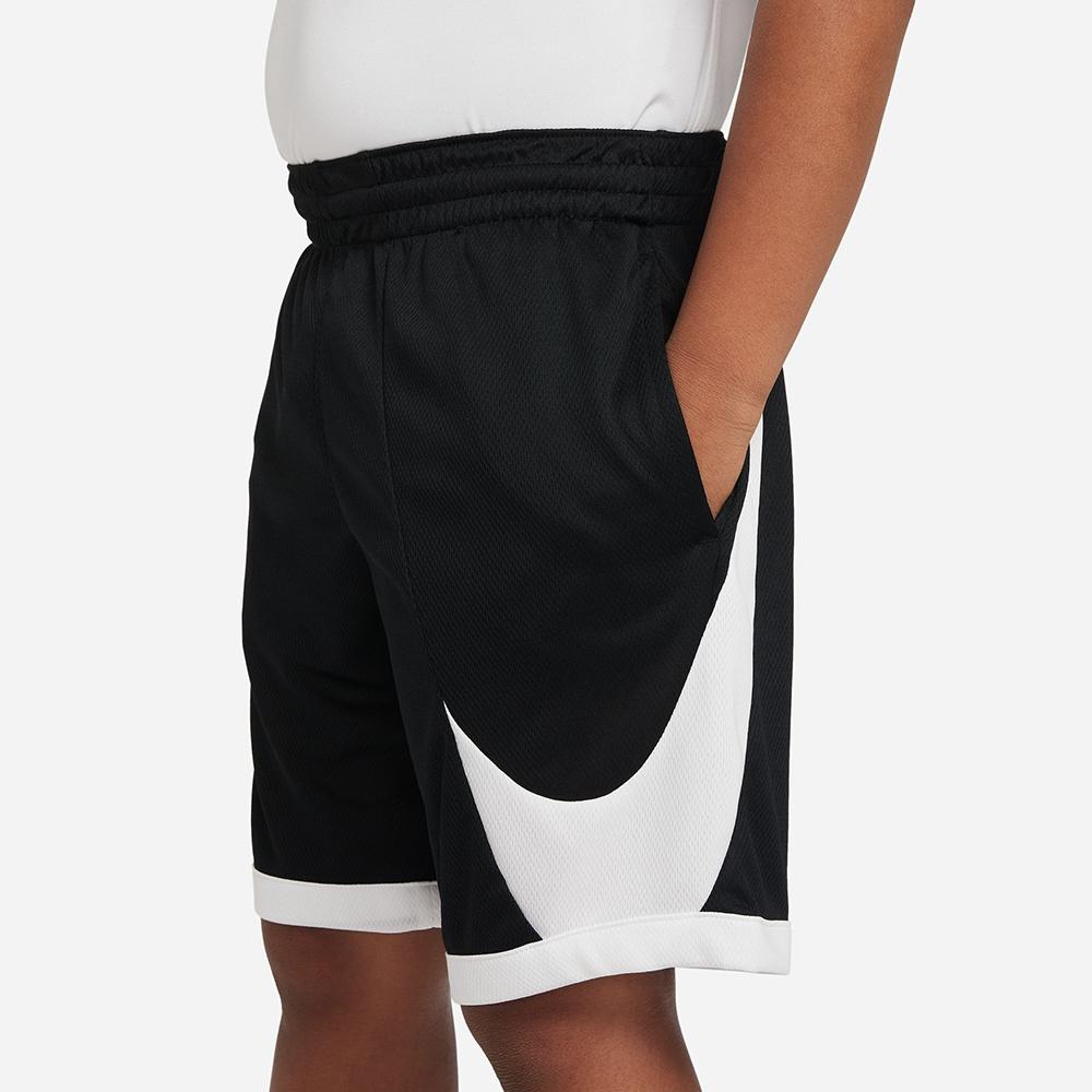 Nike Dri-FIT Color Block Logo Print Lace-Up Basketball Shorts Kids Shorts Black DM8186010
