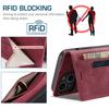 For iPhone 15 Plus Vintage Leather Flip Wallet Case with RFID Blocking Card Slot, Matte Retro Folio Cover for Women Men (4 Colors)