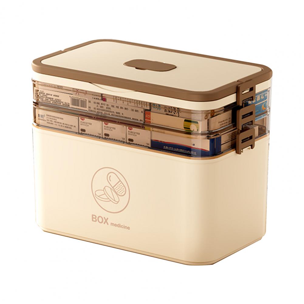 Portable Storage Solution Travel-friendly Storage Container Capacity Portable Pill Storage Box with Handle Sealing for Travel