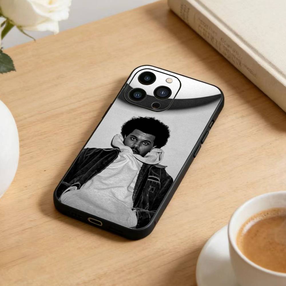 The Weeknd  Phone Case For iPhone 17 16 15 14 13 12 Max Plus Silicone Black Cover