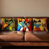 Classic Picasso Cat Oil Cushion Cover Soft Reversible Durable Pillow Cover MultiScene Use for Home Car Daily Comfort
