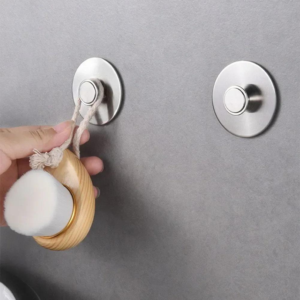 1PC Portable New Magnetic Soap Holder 2.2*0.6cm Stainless Steel Dispenser Kitchen Bathroom Wall Mounted Condiment Dispenser