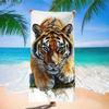 1pz Sciarpa da Spiaggia in Microfibra con Stampa Tigre Esotica | Essenziale Estivo Vivace, Leggera, Asciugatura Rapida, Elegante Statement di Arredo per la Casa