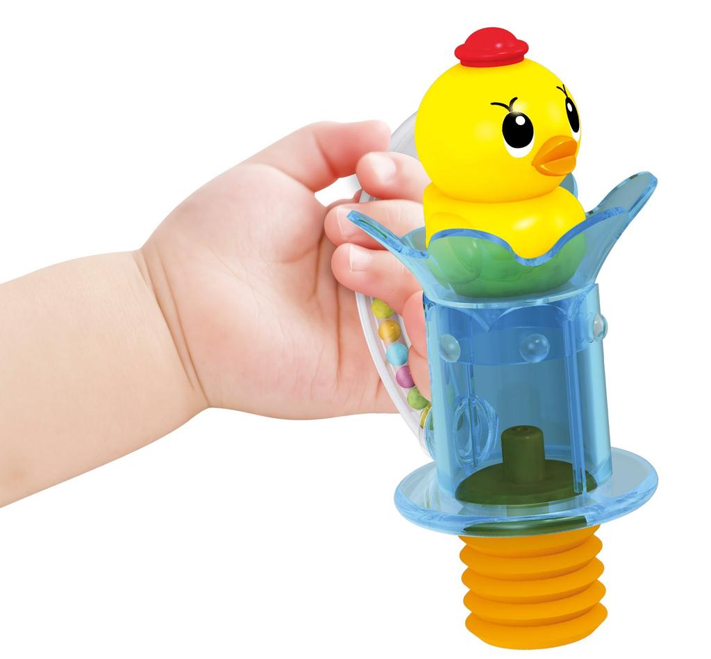 Captain Duck Baby, squeaking in the bath